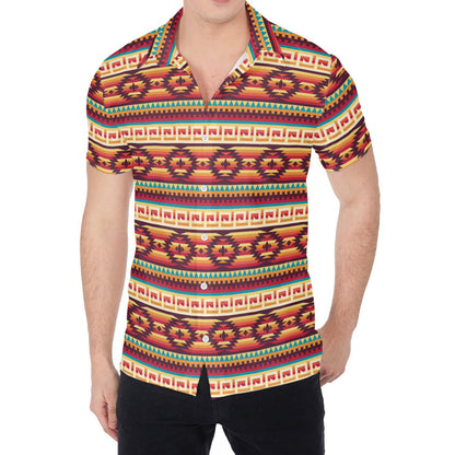 Native Inspired Pattern Print Men's Shirt
