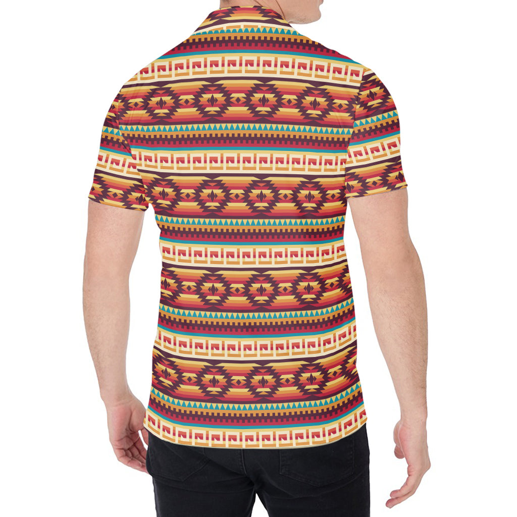 Native Inspired Pattern Print Men's Shirt
