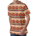 Native Inspired Pattern Print Men's Velvet T-Shirt