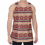 Native Inspired Pattern Print Men's Velvet Tank Top