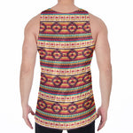 Native Inspired Pattern Print Men's Velvet Tank Top