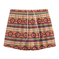 Native Inspired Pattern Print Mesh Shorts