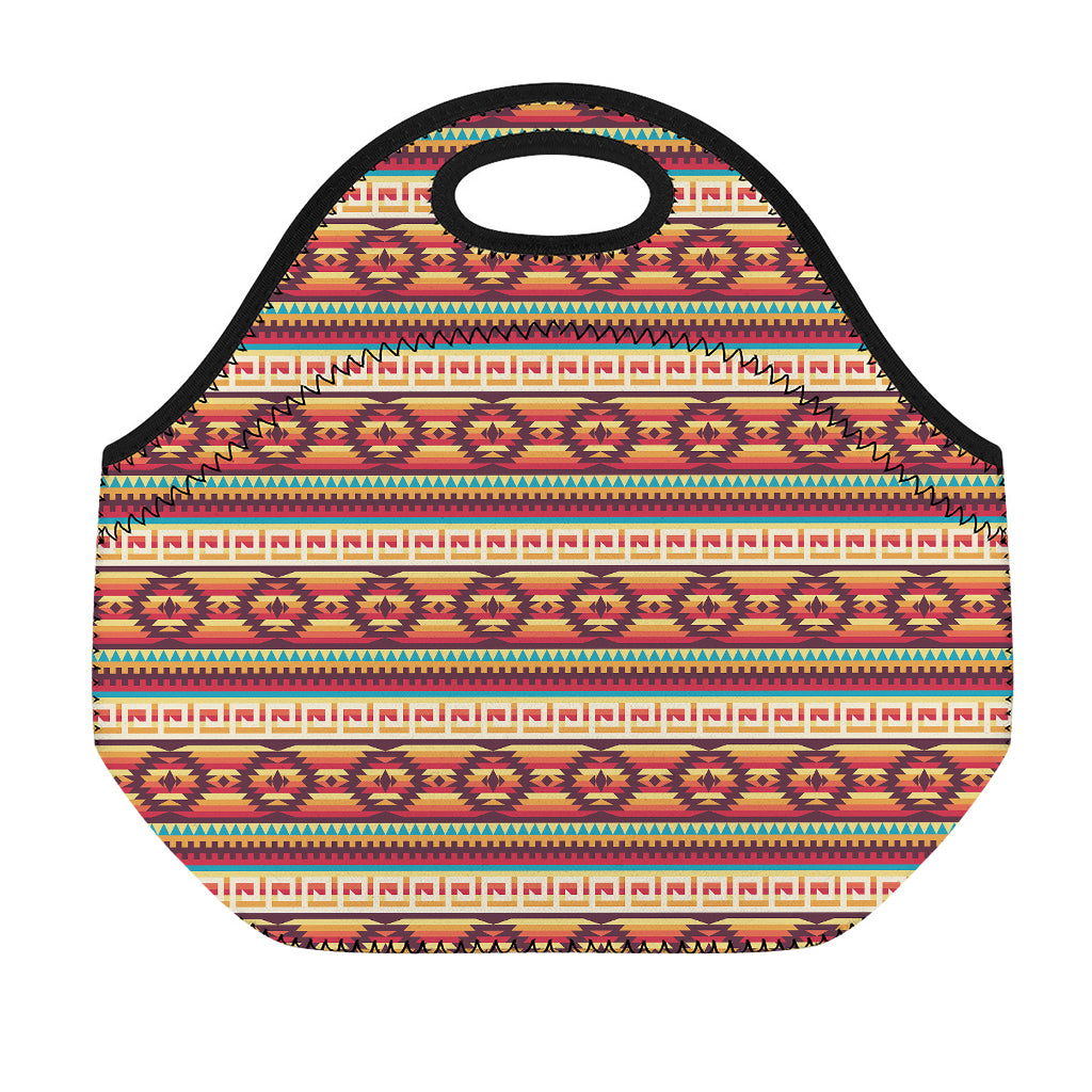 Native Inspired Pattern Print Neoprene Lunch Bag