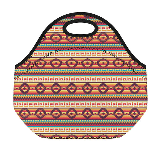 Native Inspired Pattern Print Neoprene Lunch Bag