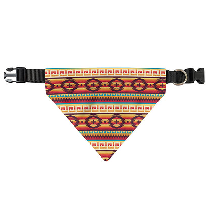 Native Inspired Pattern Print Over The Collar Dog Bandana