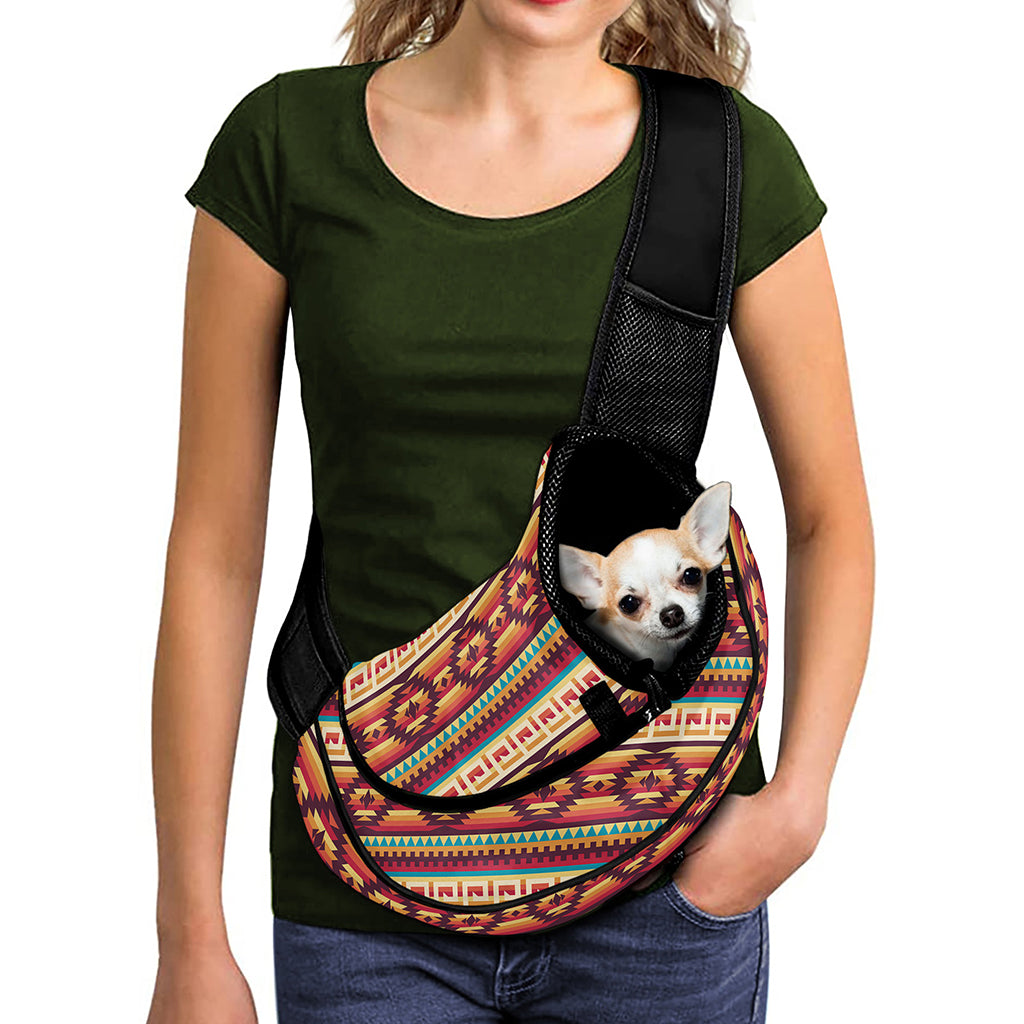 Native Inspired Pattern Print Pet Sling Carrier