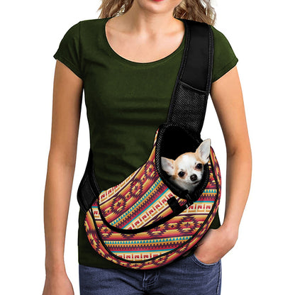 Native Inspired Pattern Print Pet Sling Carrier