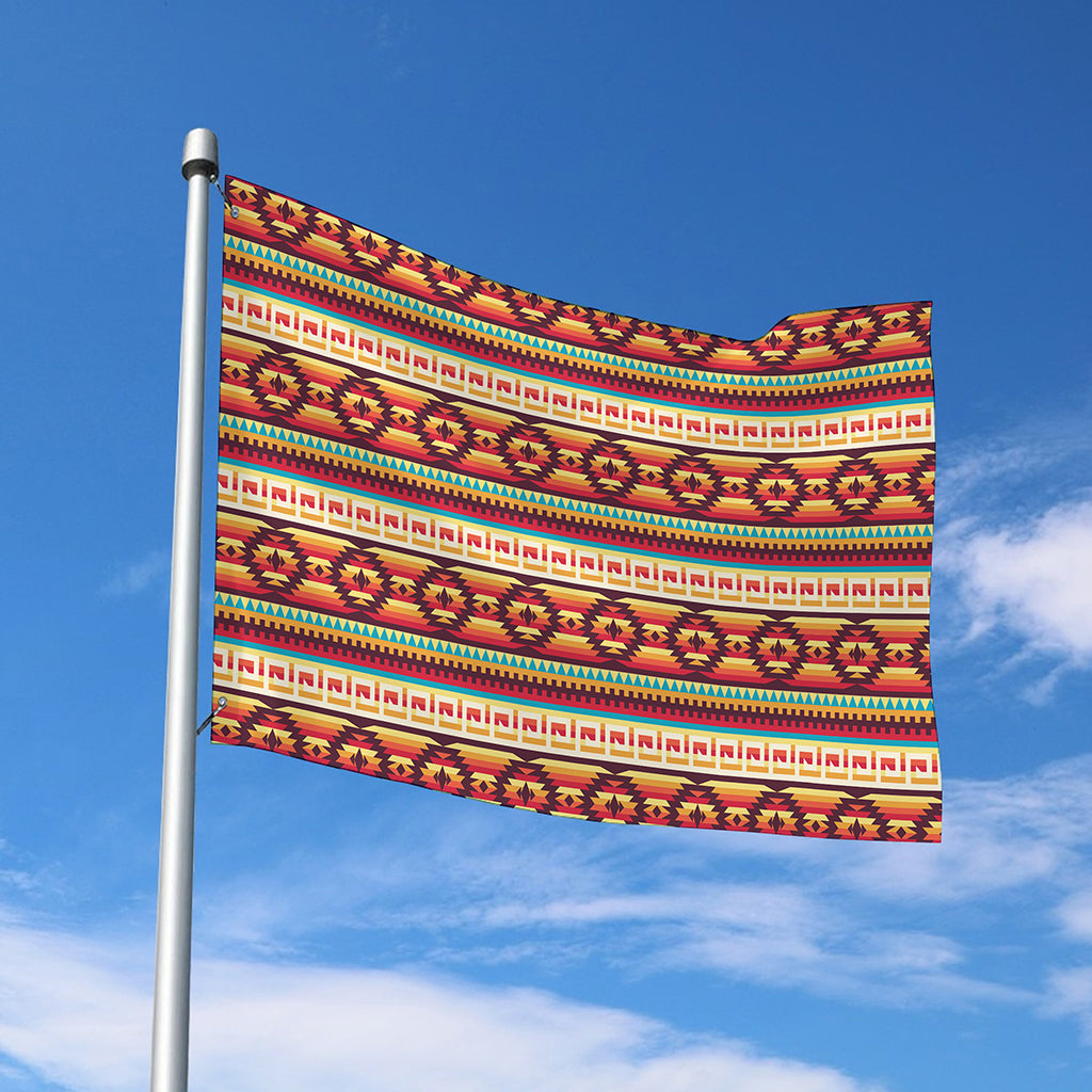 Native Inspired Pattern Print Polyester Flag