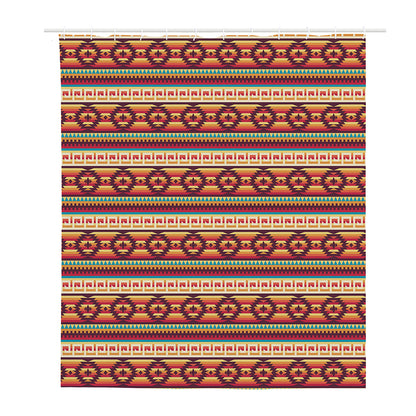 Native Inspired Pattern Print Polyester Shower Curtain