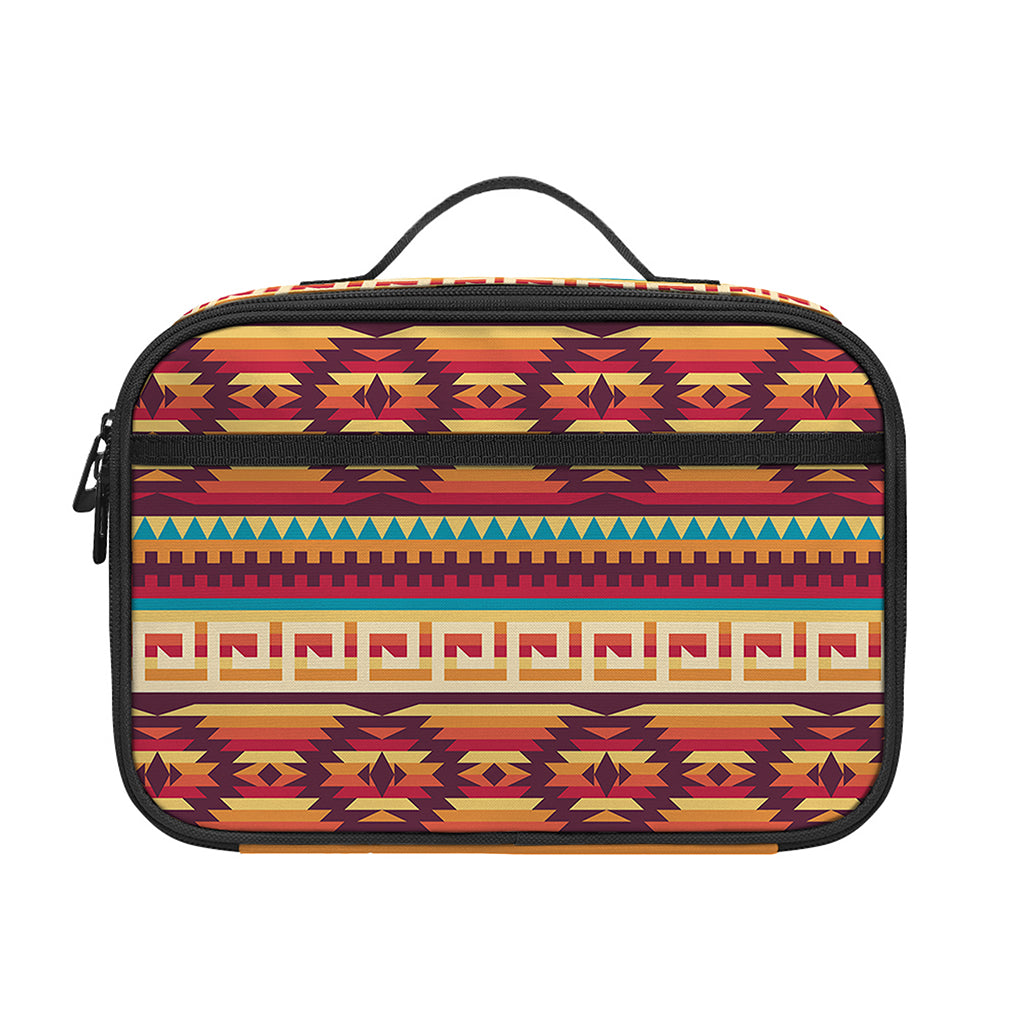 Native Inspired Pattern Print Portable Lunch Bag