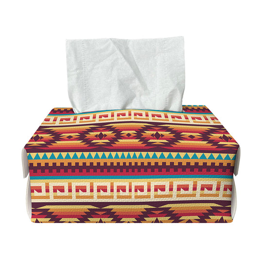 Native Inspired Pattern Print Rectangle Tissue Box Cover