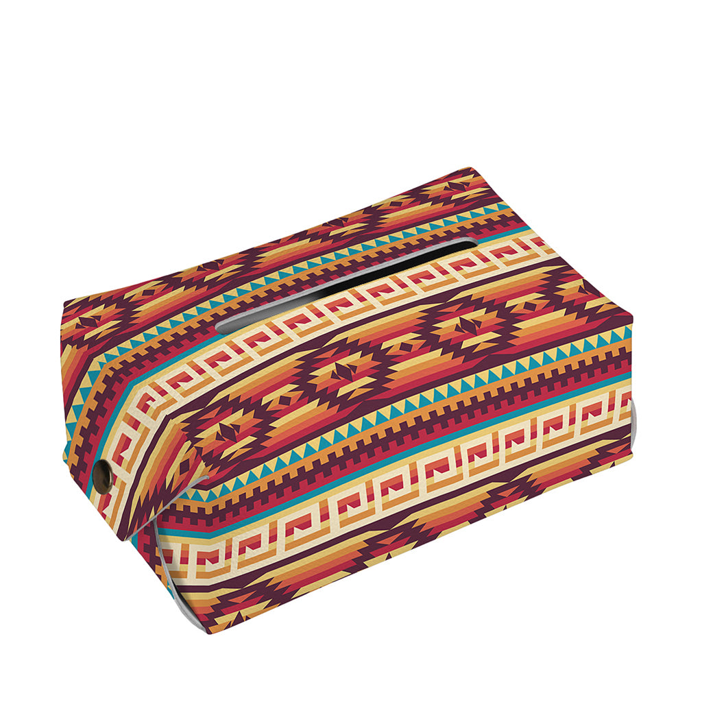 Native Inspired Pattern Print Rectangle Tissue Box Cover