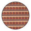 Native Inspired Pattern Print Round Floor Mat
