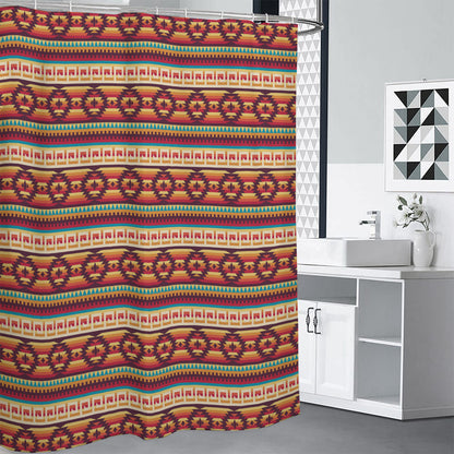 Native Inspired Pattern Print Shower Curtain