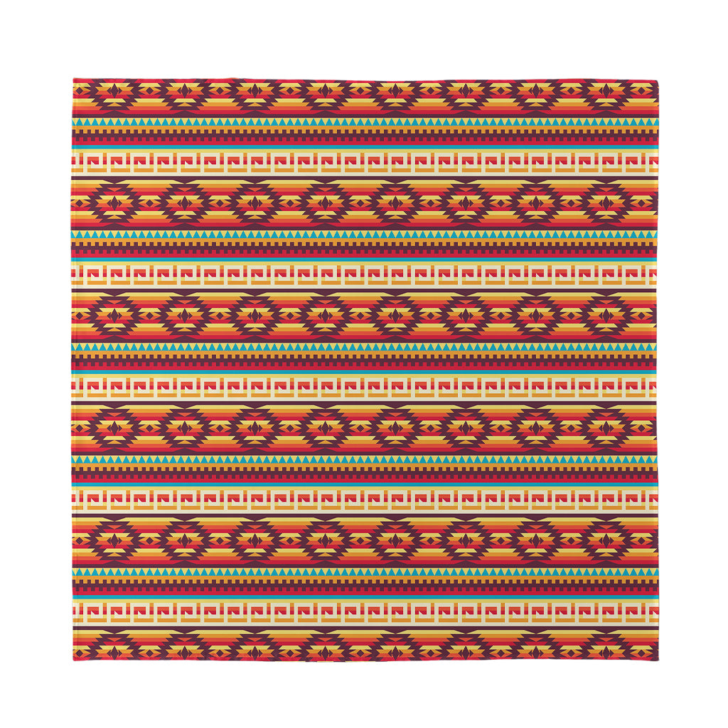 Native Inspired Pattern Print Silk Bandana