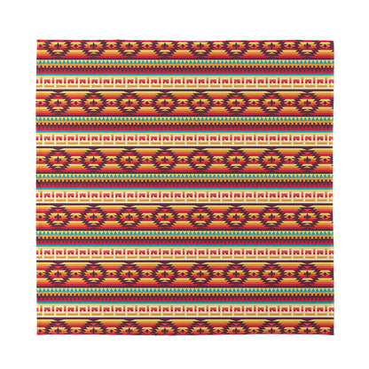Native Inspired Pattern Print Silk Bandana