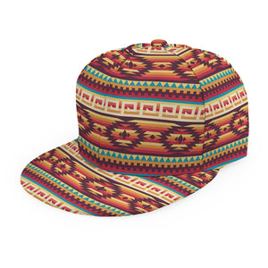 Native Inspired Pattern Print Snapback Cap