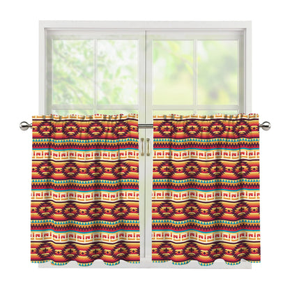 Native Inspired Pattern Print Tier Curtains