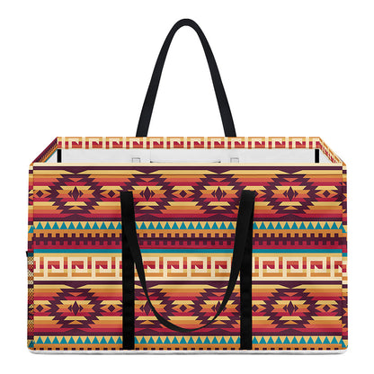 Native Inspired Pattern Print Utility Tote Bag