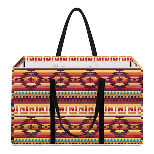 Native Inspired Pattern Print Utility Tote Bag