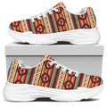 Native Inspired Pattern Print White Chunky Shoes