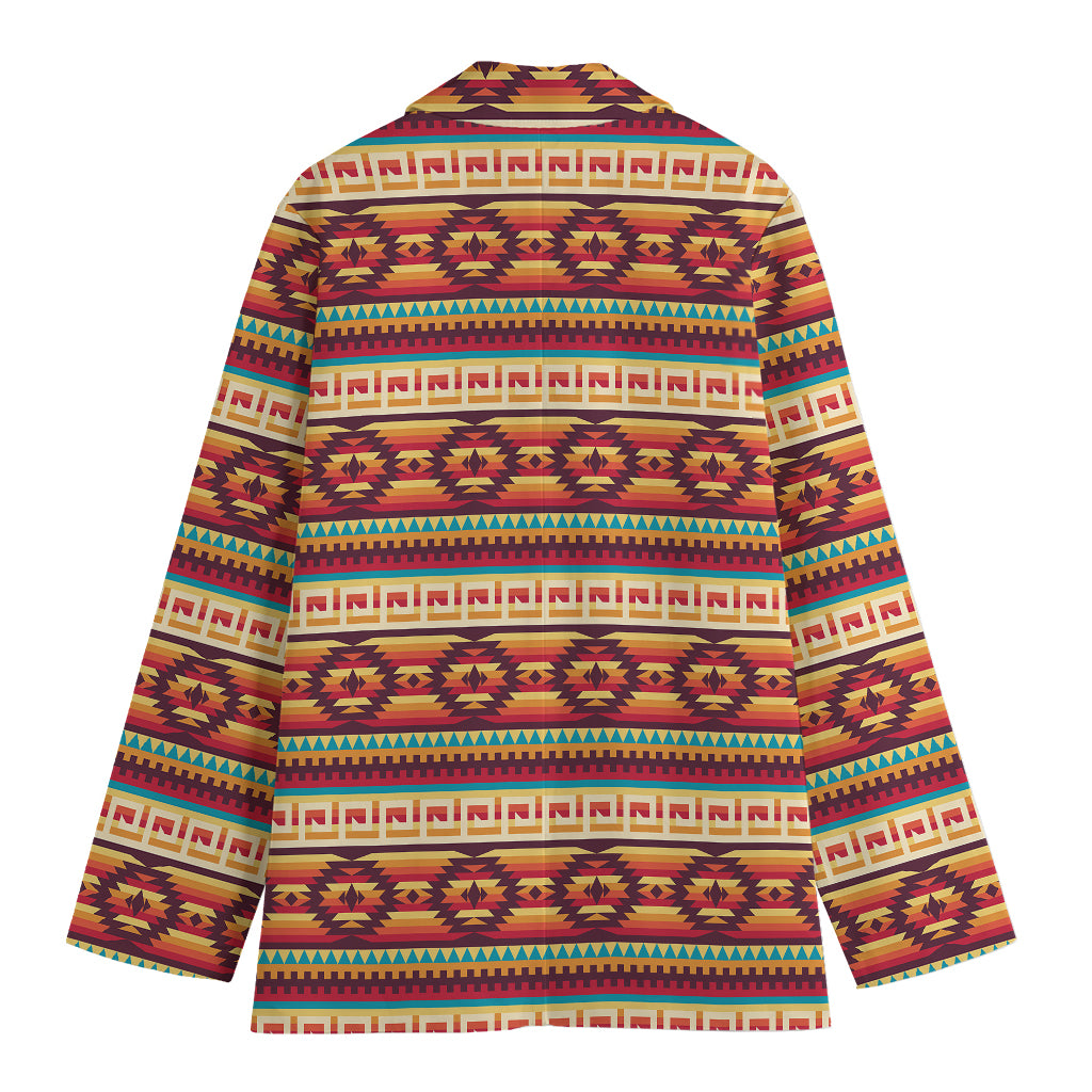 Native Inspired Pattern Print Women's Blazer