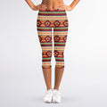 Native Inspired Pattern Print Women's Capri Leggings