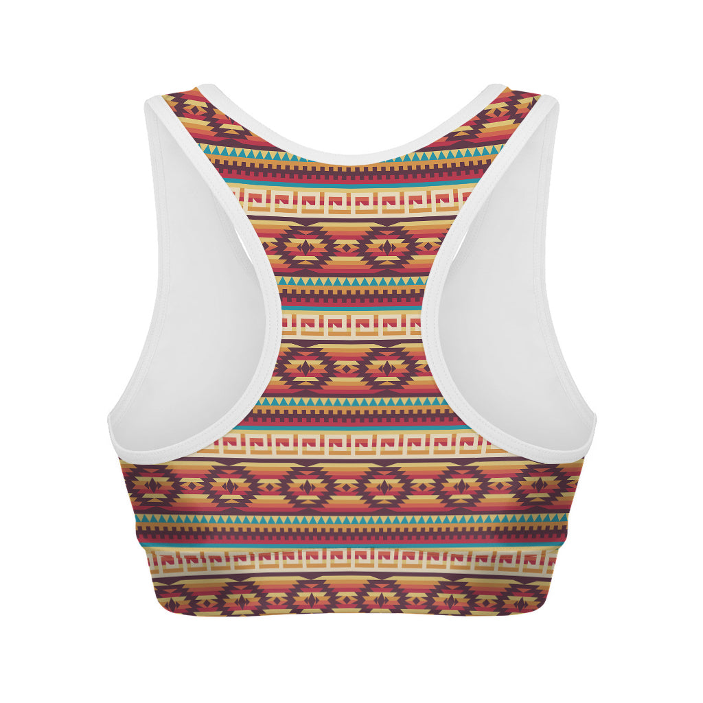 Native Inspired Pattern Print Women's Sports Bra