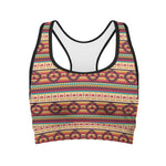 Native Inspired Pattern Print Women's Sports Bra