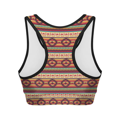 Native Inspired Pattern Print Women's Sports Bra