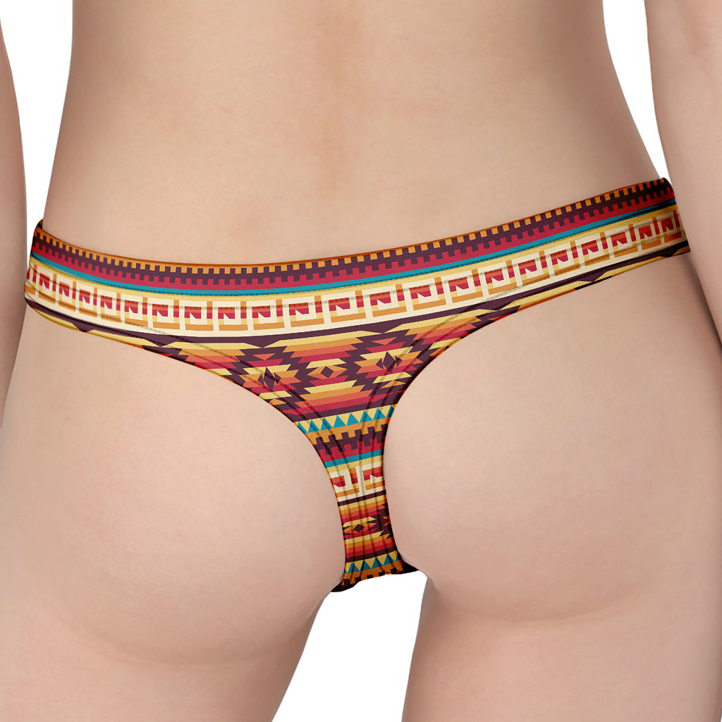 Native Inspired Pattern Print Women's Thong