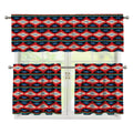 Native Navajo Pattern Print 3 Piece Kitchen Curtains