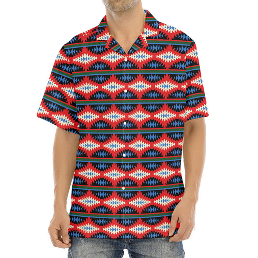 Native Navajo Pattern Print Aloha Shirt