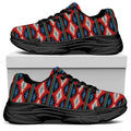 Native Navajo Pattern Print Black Chunky Shoes