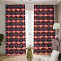 Native Navajo Pattern Print Dimout Pencil Pleat Curtains