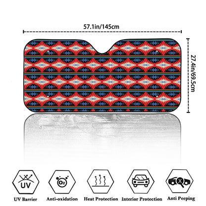 Native Navajo Pattern Print Car Windshield Sun Shade