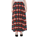 Native Navajo Pattern Print Chiffon Maxi Skirt