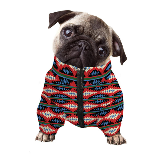 Native Navajo Pattern Print Dog Zip Up Jacket