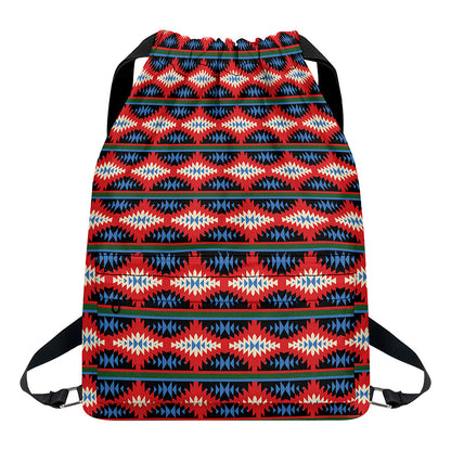 Native Navajo Pattern Print Drawstring Backpack