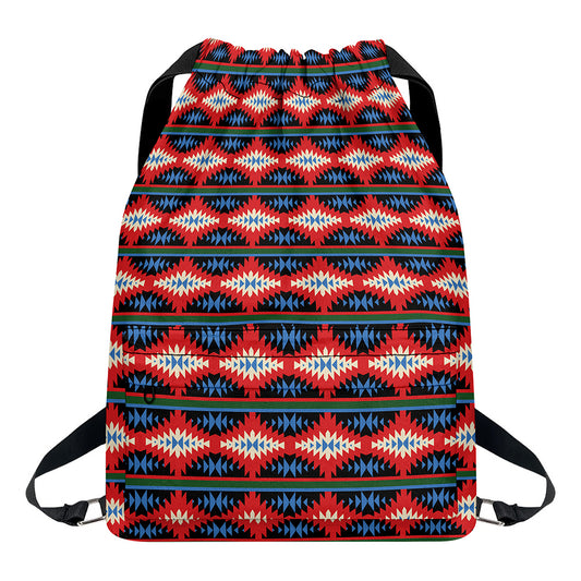 Native Navajo Pattern Print Drawstring Backpack