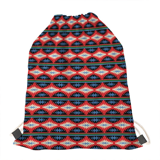 Native Navajo Pattern Print Drawstring Bag