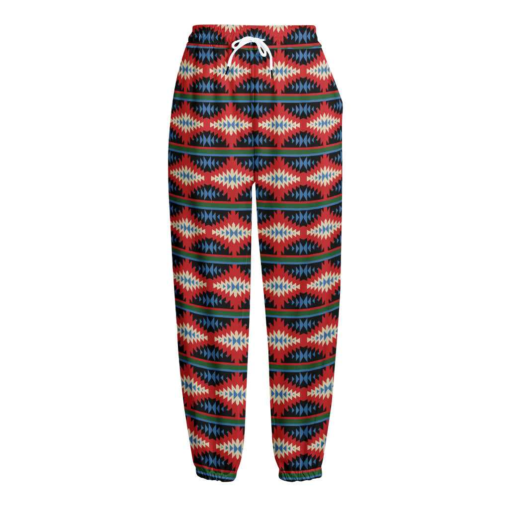 Native Navajo Pattern Print Fleece Lined Knit Pants