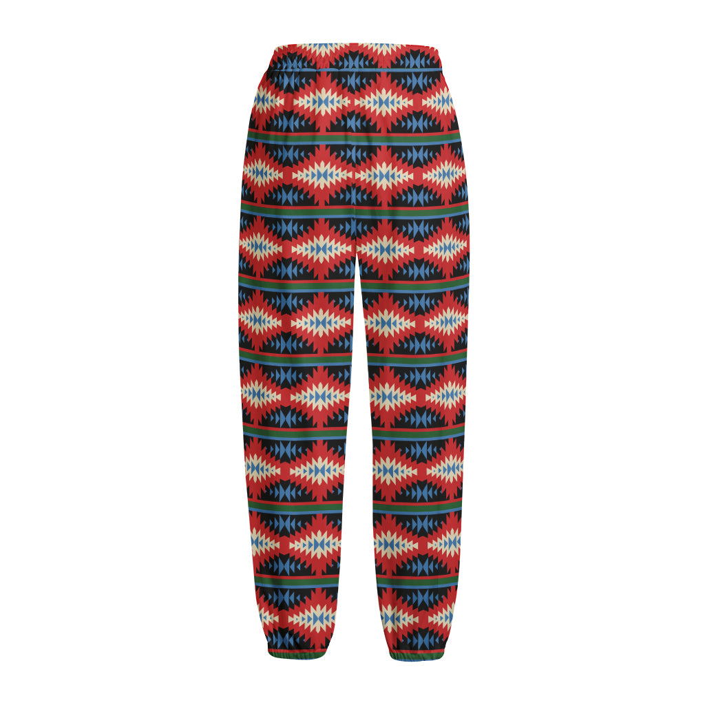 Native Navajo Pattern Print Fleece Lined Knit Pants