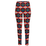 Native Navajo Pattern Print High-Waisted Pocket Leggings
