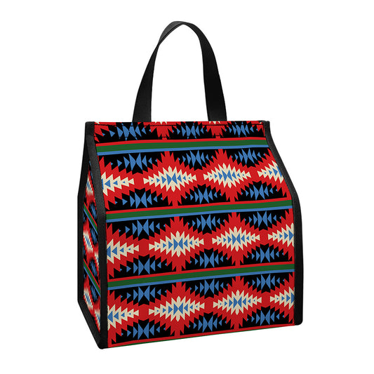 Native Navajo Pattern Print Insulated Lunch Tote