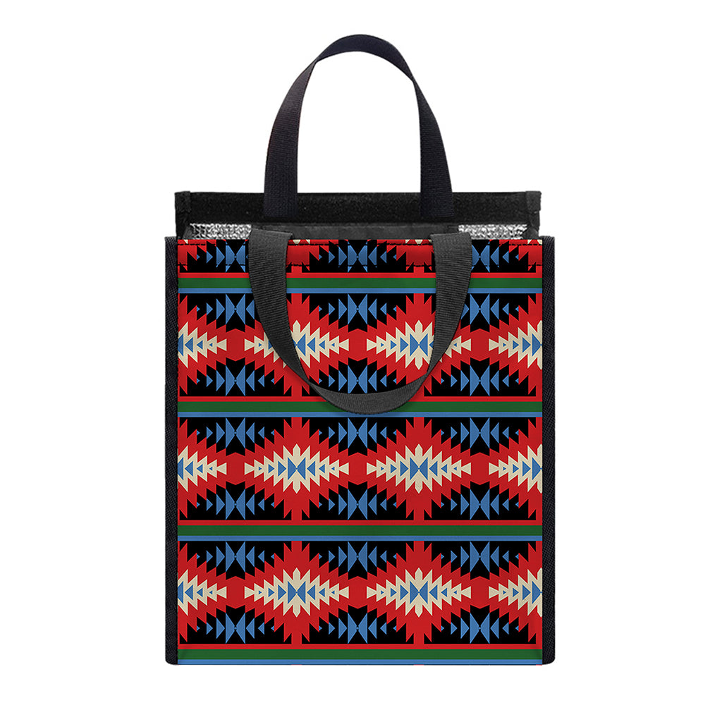 Native Navajo Pattern Print Insulated Lunch Tote