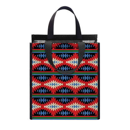 Native Navajo Pattern Print Insulated Lunch Tote
