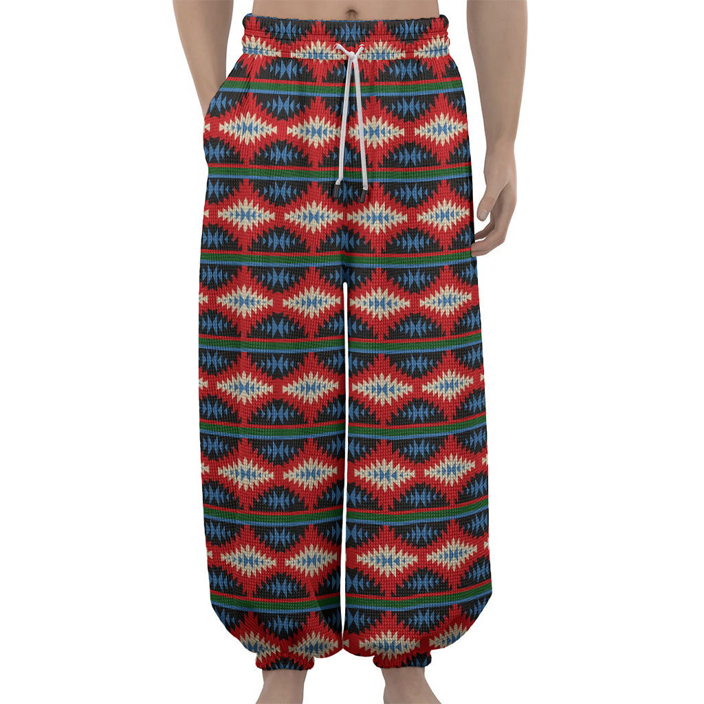 Native Navajo Pattern Print Lantern Pants