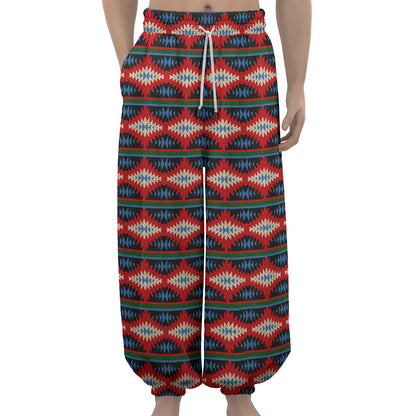Native Navajo Pattern Print Lantern Pants