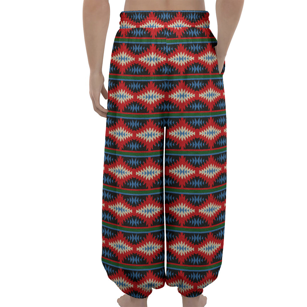 Native Navajo Pattern Print Lantern Pants